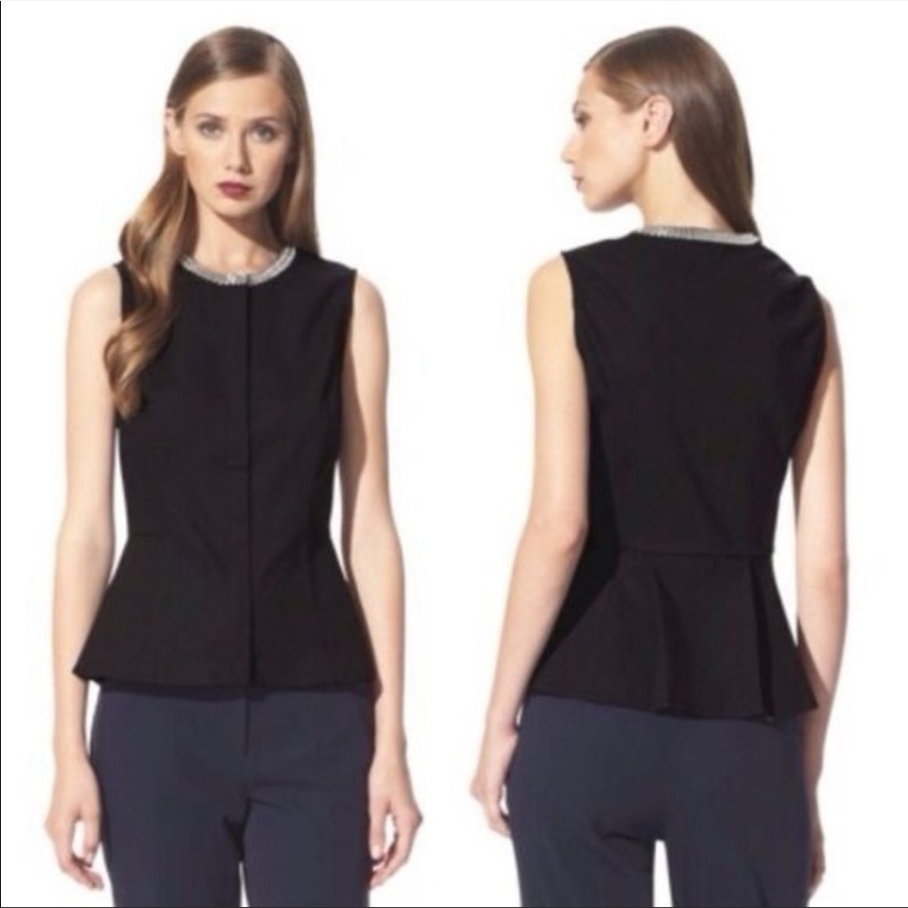 [3.1 PHILLIP LIM X TARGET] BNWT & LE BLACK BEADED SLEEVELESS PLEATED TOP